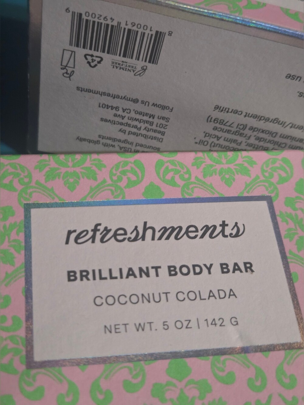 Refreshments Brilliant Body Bar - Coconut Colada 2